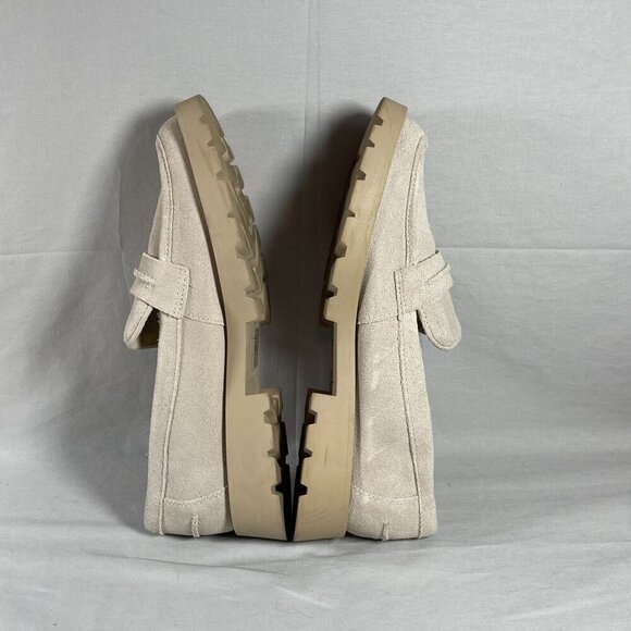 Dolce Vita Women's Ivory Suede Elias Slip On Lug‎ Sole Loafers Shoe Size 9.5 - Picture 6 of 8